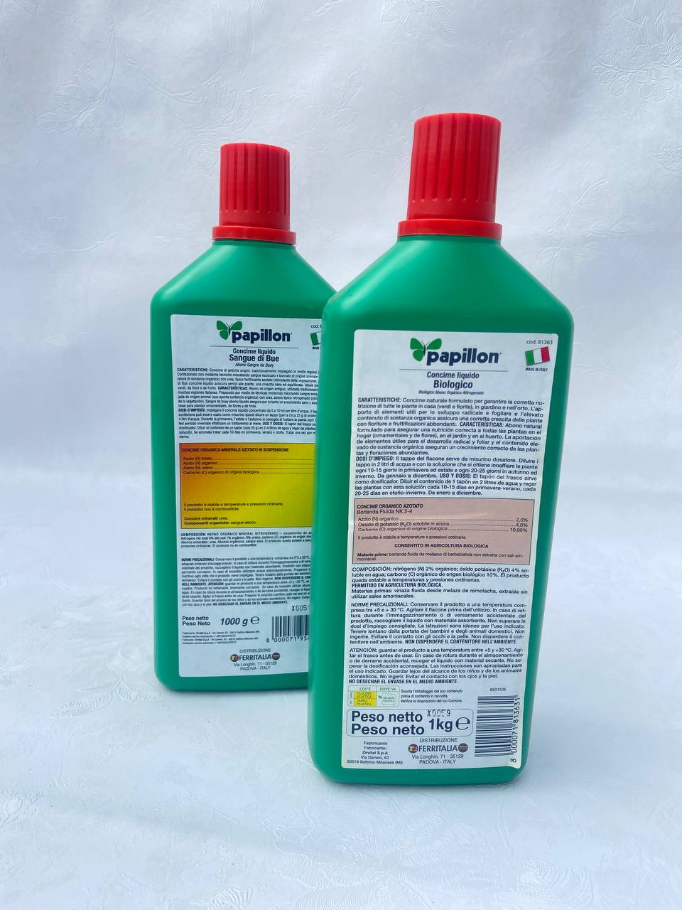 Concime liquido Sangue di Bue/Biologico Papillon