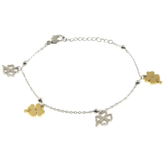 Bracciale LUCE DI QUADRIFOGLIO color oro-argento Donna